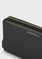 Portafoglio zip around monogram all over Emporio Armani