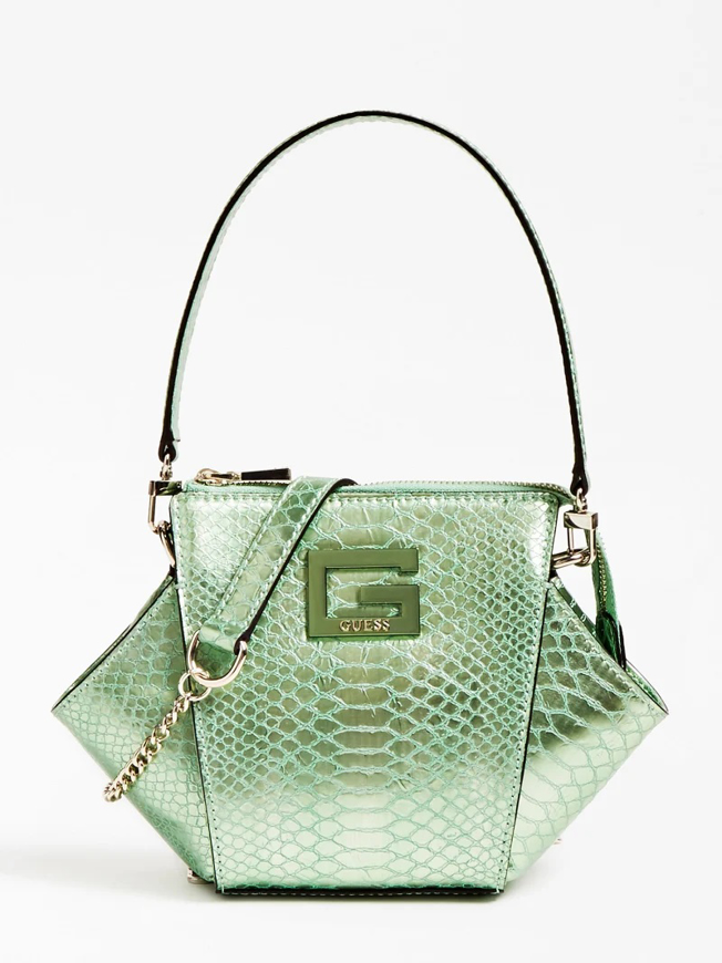 Picture of Guess HWMC7753740 - Mini borsa a spalla DINNER DATE - VERDE